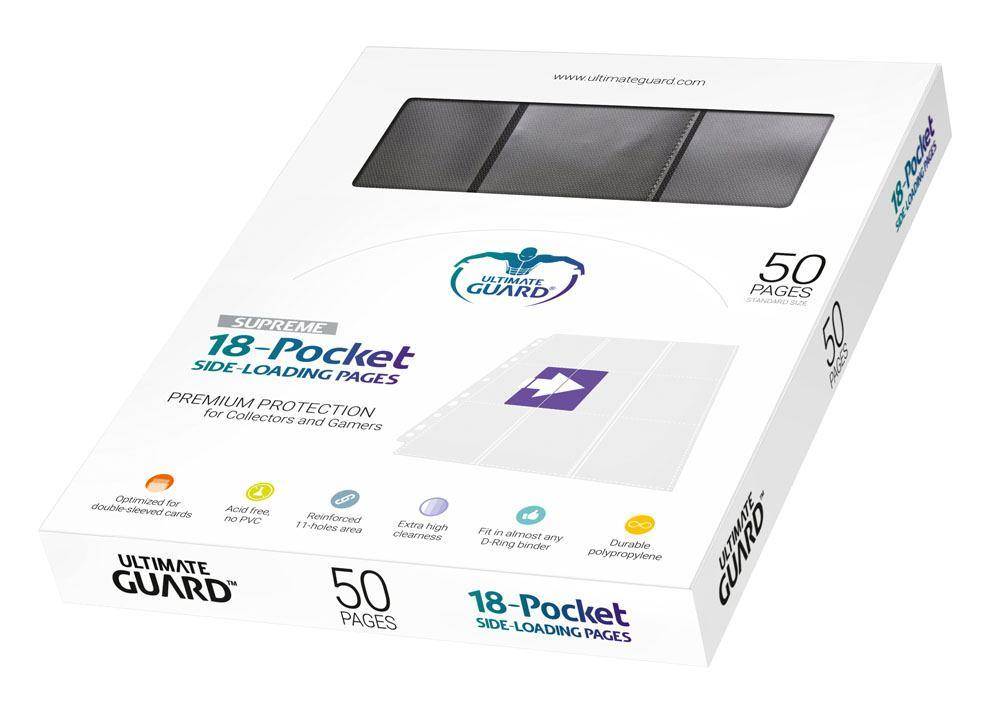 Ultimate Guard - Kartenseiten 18 Taschen Seiteneinschub - Schwarz (50)