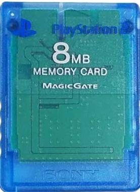 PS2 - Memory Card - Blau Transparent - 8MB (Gebraucht)