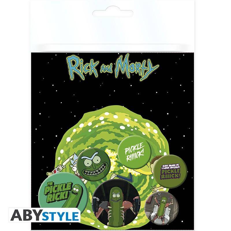 Rick and Morty - Button Set Pickle Rick