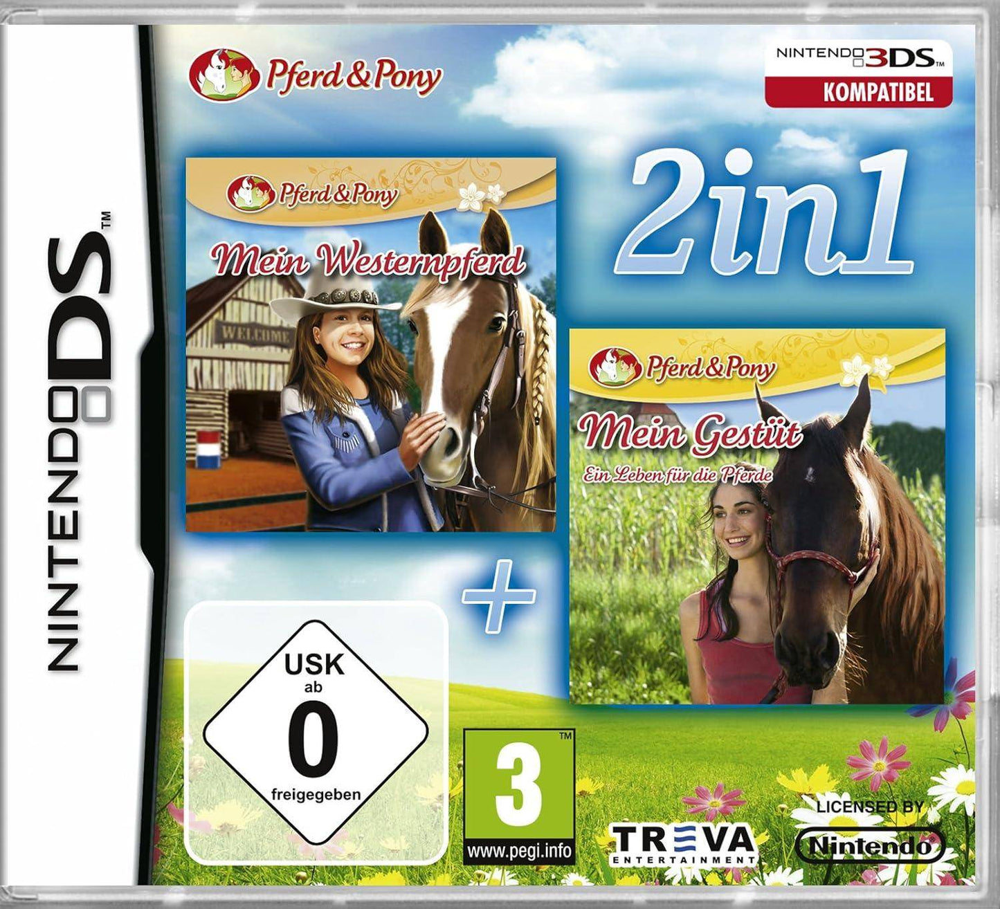 DS - Pferd & Pony 2 In 1 Mein Westernpferd + Mein Gestüt Ein Leben Für Die Pferde (Gebraucht)