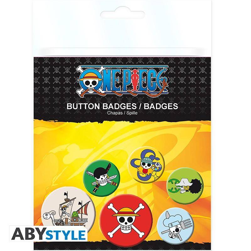 One Piece - Button Set Piratenflaggen
