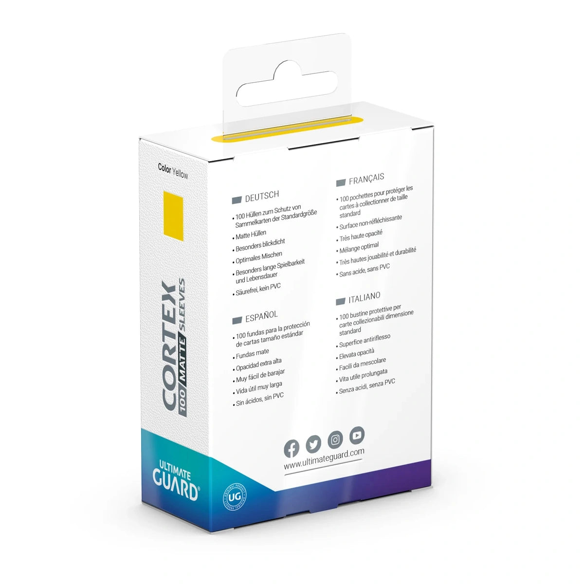 Ultimate Guard - Kartenhüllen Cortex Standardgröße - Matt-Gelb (100)