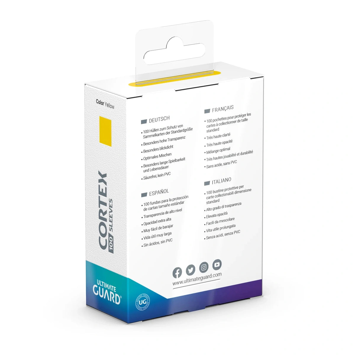 Ultimate Guard - Kartenhüllen Cortex Standardgröße - Gelb (100)