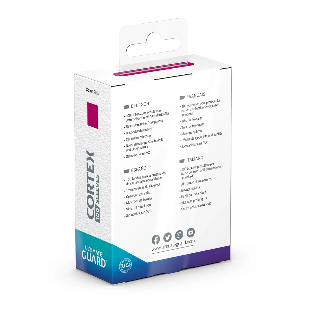 Ultimate Guard - Kartenhüllen Cortex Standardgröße - Pink (100)