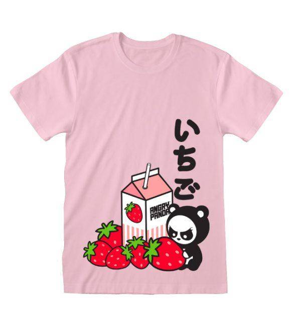 Angry Panda - Shirt Erdbeermilch - Unisex