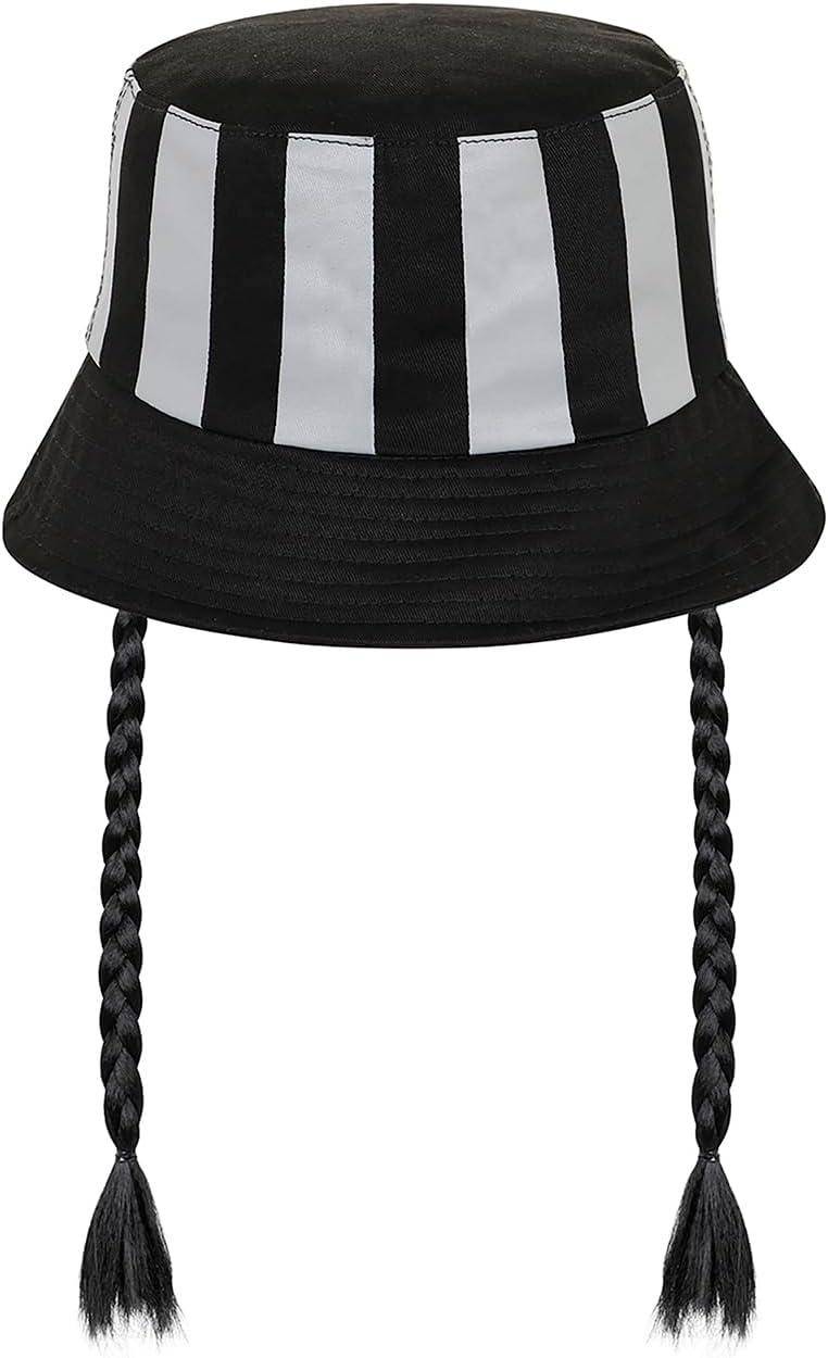 Wednesday - Bucket Hat mit Zöpfen Emblem - Kinder