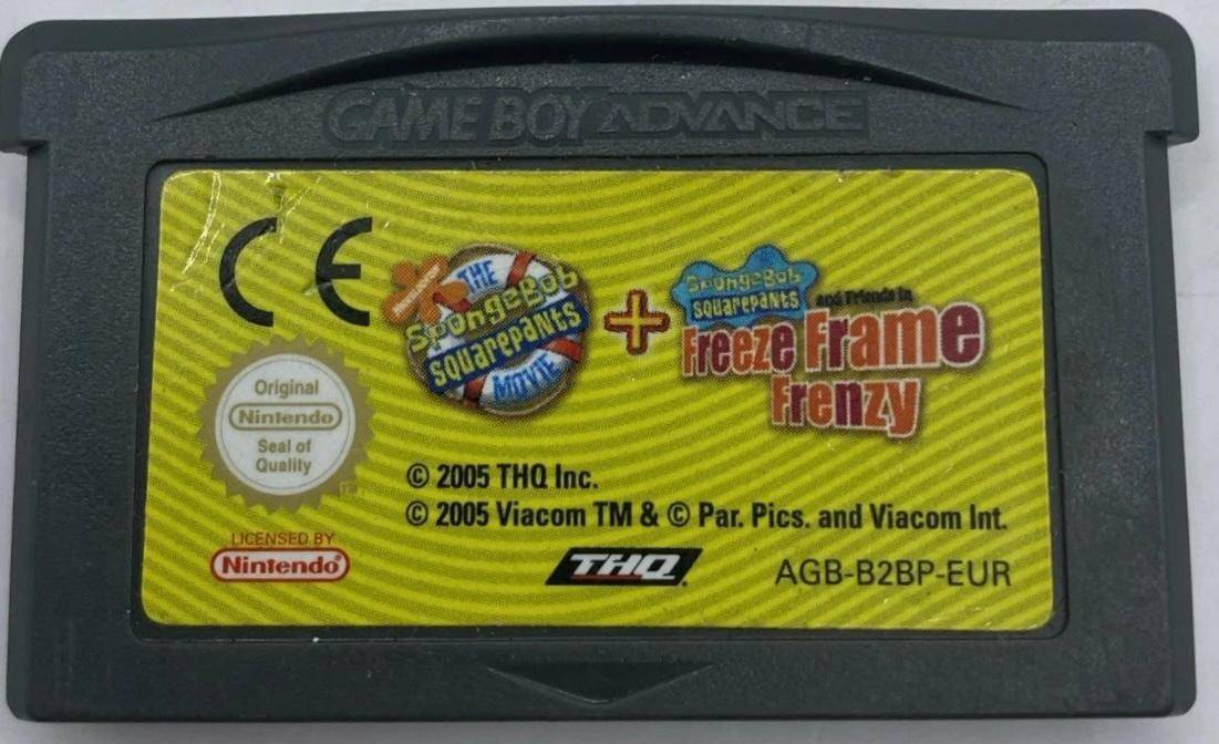 GBA - Der Spongebob Schwammkopf Film + Spongebob Schwammkopf Und Seine Freunde Freeze Frame Frenzy - Nur Modul (Gebraucht)