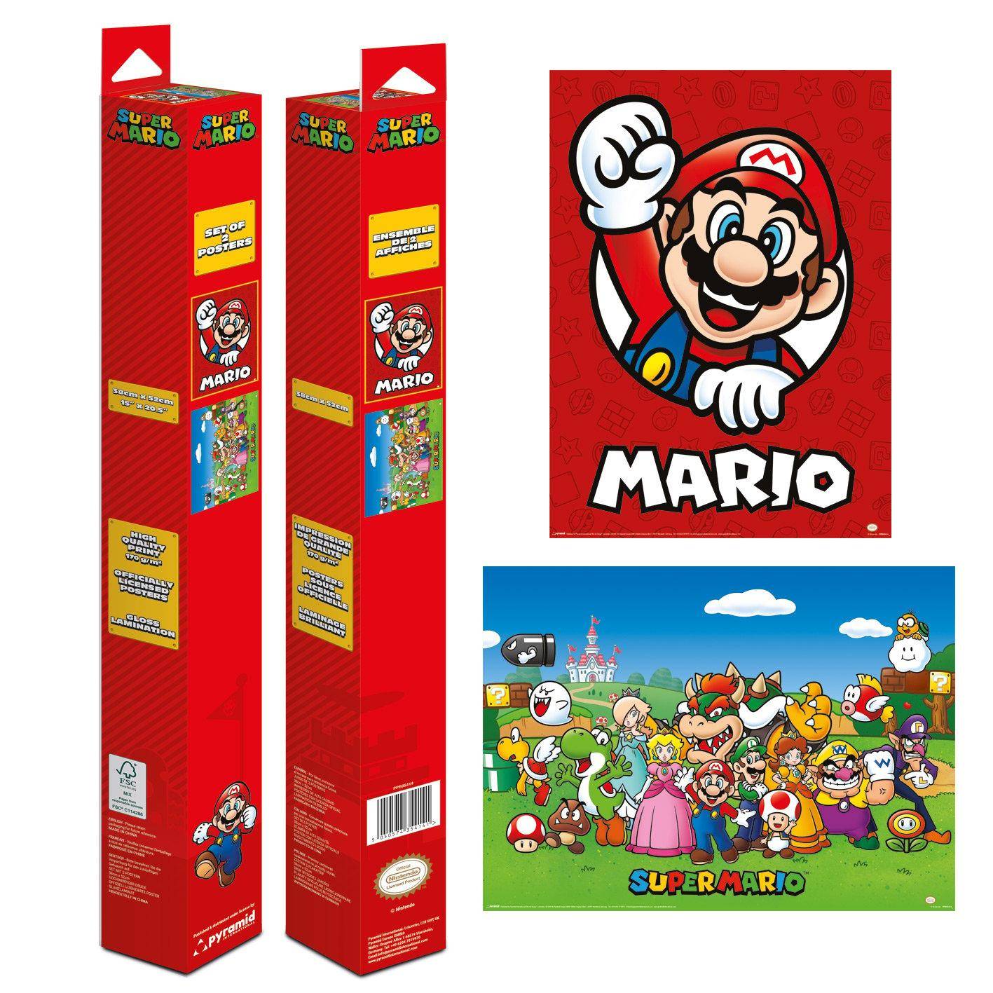 Nintendo - Poster Doppelpack Super Mario - 52 x 38 cm