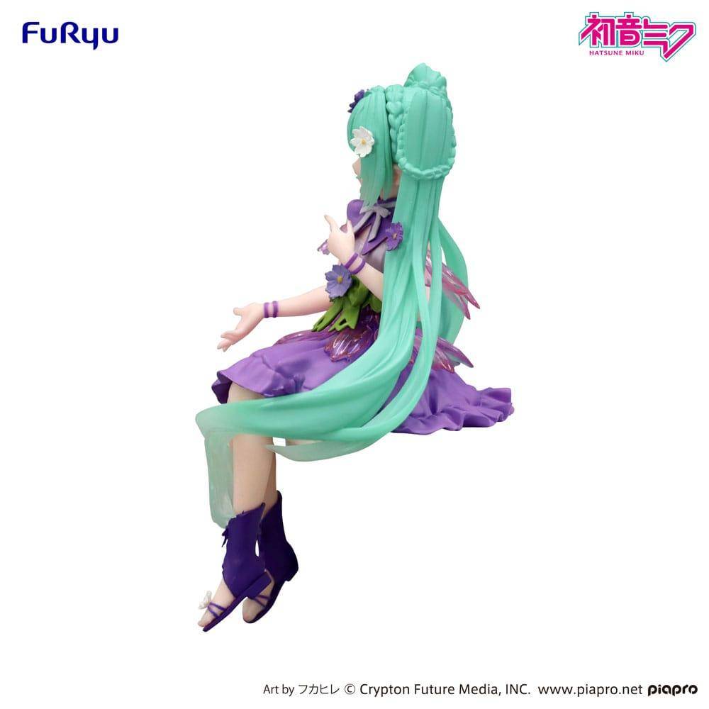 Hatsune Miku - Noodle Stopper Statue Purple Flower - 14 cm