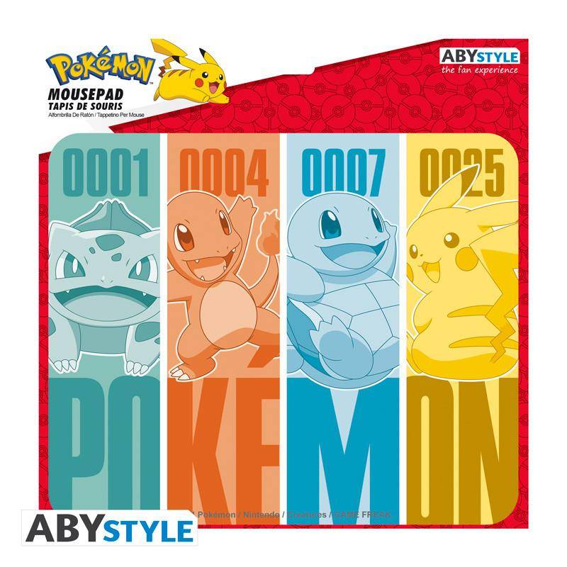 Pokemon - Mousepad Starter 1. Generation - 23,5 x 19,5 cm