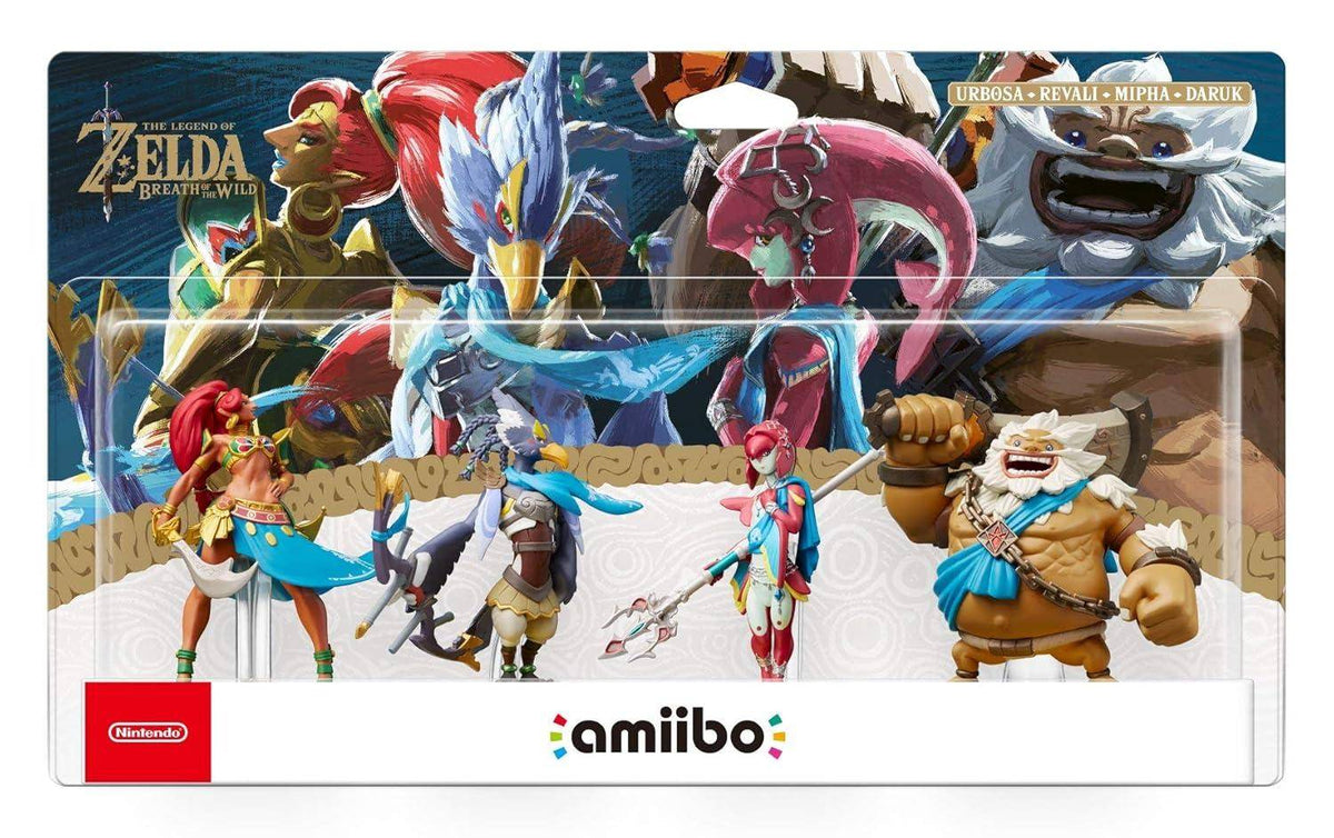 Amiibo - The Legend Of Zelda Breath Of The Wild Recken Set Urbosa Revali Mipha Daruk - Mit OVP (Sealed)