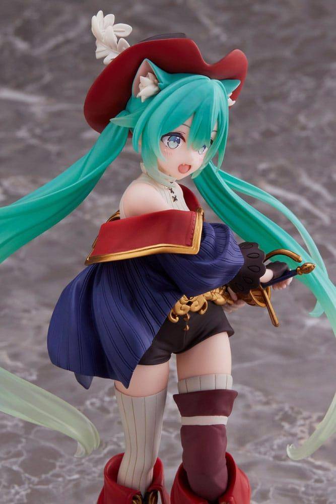 Hatsune Miku - Statue Hatsune Miku Wonderland Gestiefelte Kater - 18 cm