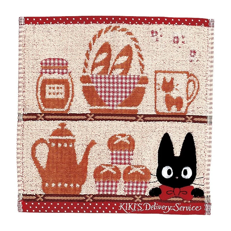 Studio Ghibli - Kikis Kleiner Lieferservice Handtuch Jiji und Brot - 25x25cm