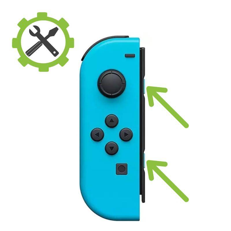 Nintendo Switch Reparatur - Original Linker Joy-Con - SL + SR-Taste tauschen