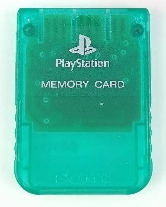 PS1 - Memory Card - Grün Transparent - 1MB (Gebraucht)