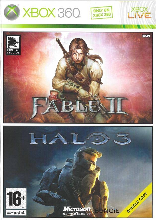 XBOX 360 - Fable 2 + Halo 3 (Gebraucht)