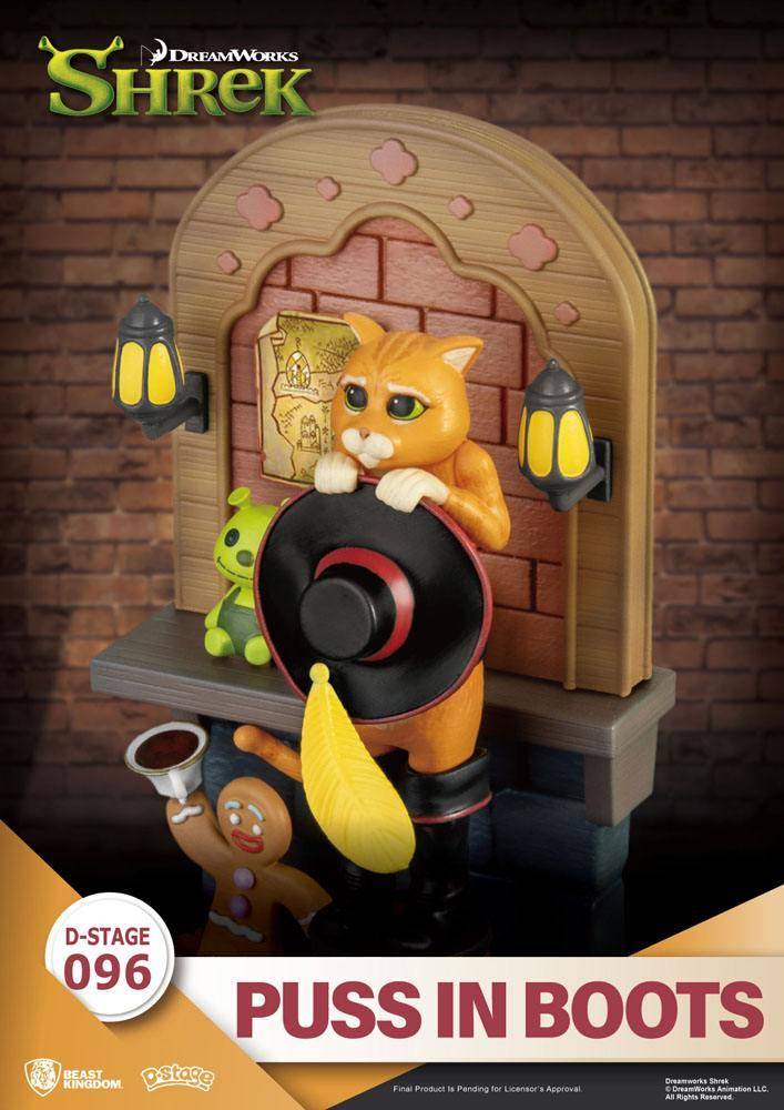 Shrek - Diorama Der gestiefelte Kater - 15,5 cm