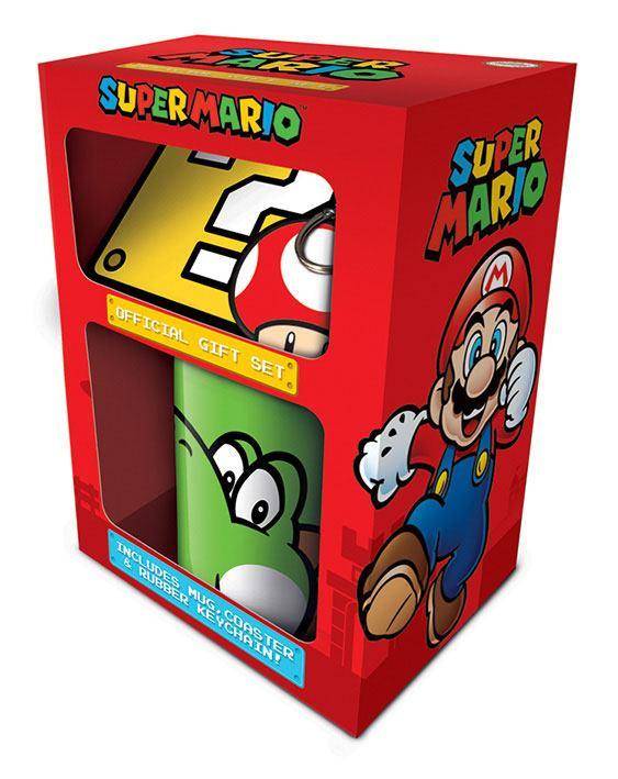 Nintendo - Geschenkset Super Mario - Tasse, Untersetzer & Schlüsselanhänger
