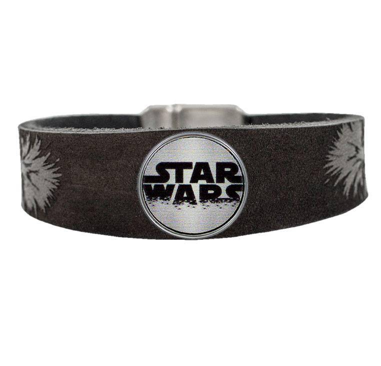 Star Wars Clicks Leder-Armband Chewbacca / Logo Click Grey