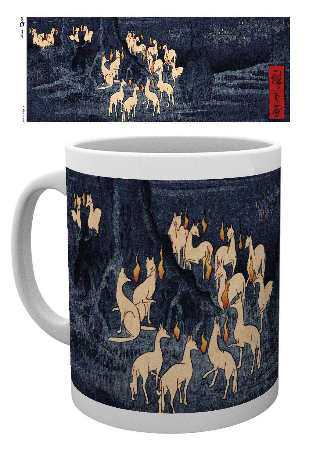 Japanese Art Tasse New Years Eve Foxfire by Utagawa Hiroshige