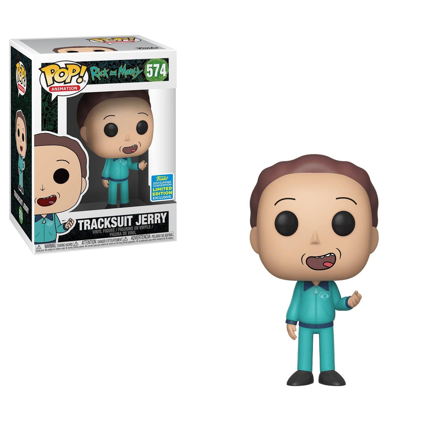 Rick and Morty POP! Animation Vinyl Figur Tracksuit Jerry SDCC Exclusive 9 cm
