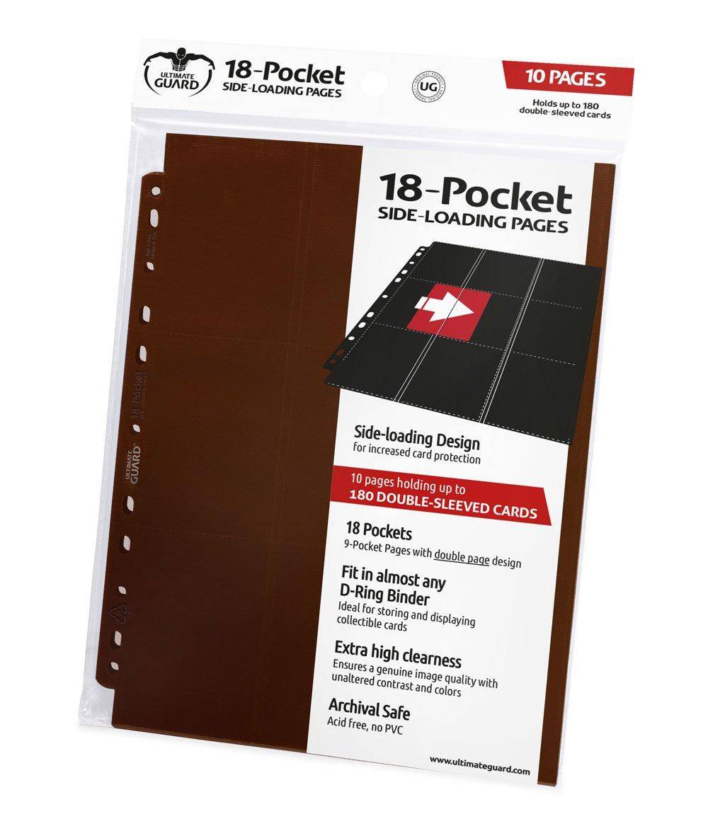 Ultimate Guard 18-Pocket Pages Side-Loading Braun (10)