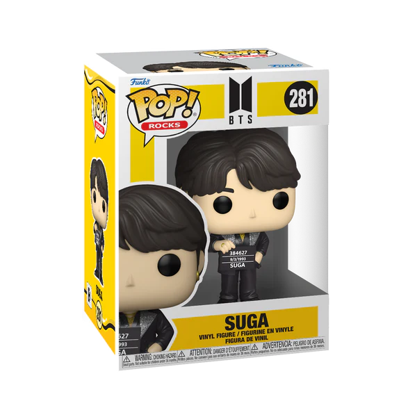 BTS - POP! Rocks Vinyl Figur Suga 9 cm - 281