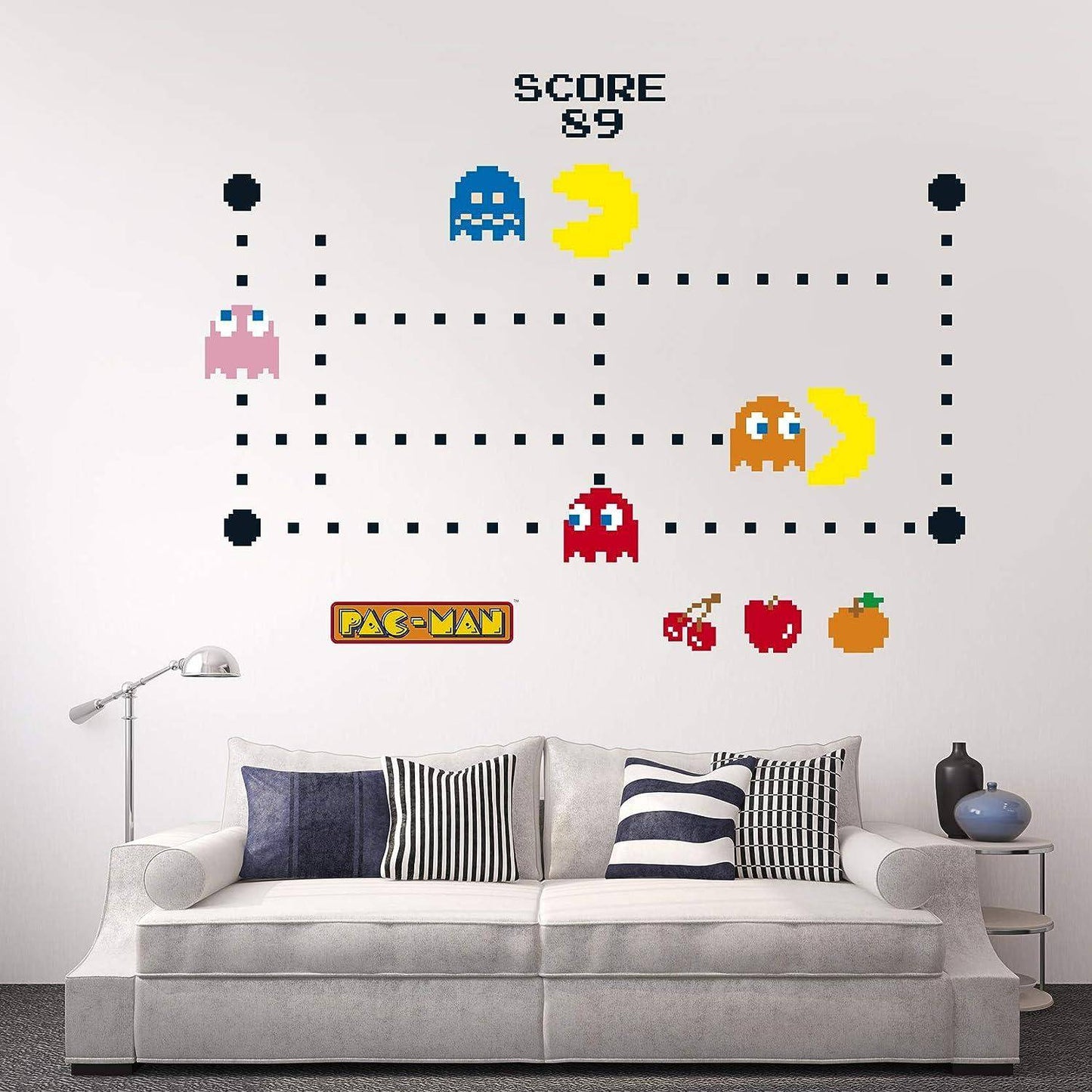 Pac-Man - Wandaufkleber Figuren und Labyrinth