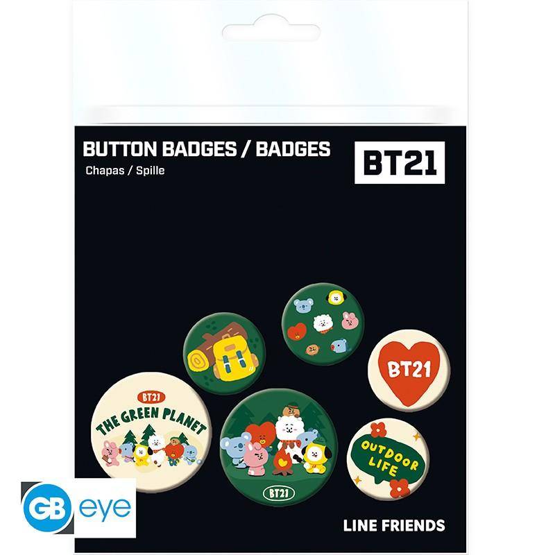 BT21 - Anstecker Set Grüner Planet
