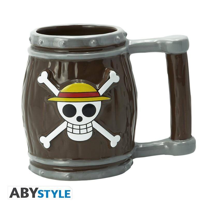 One Piece - Geschenkset - 3D Schlüsselanhänger, 3D Tasse & Flagge