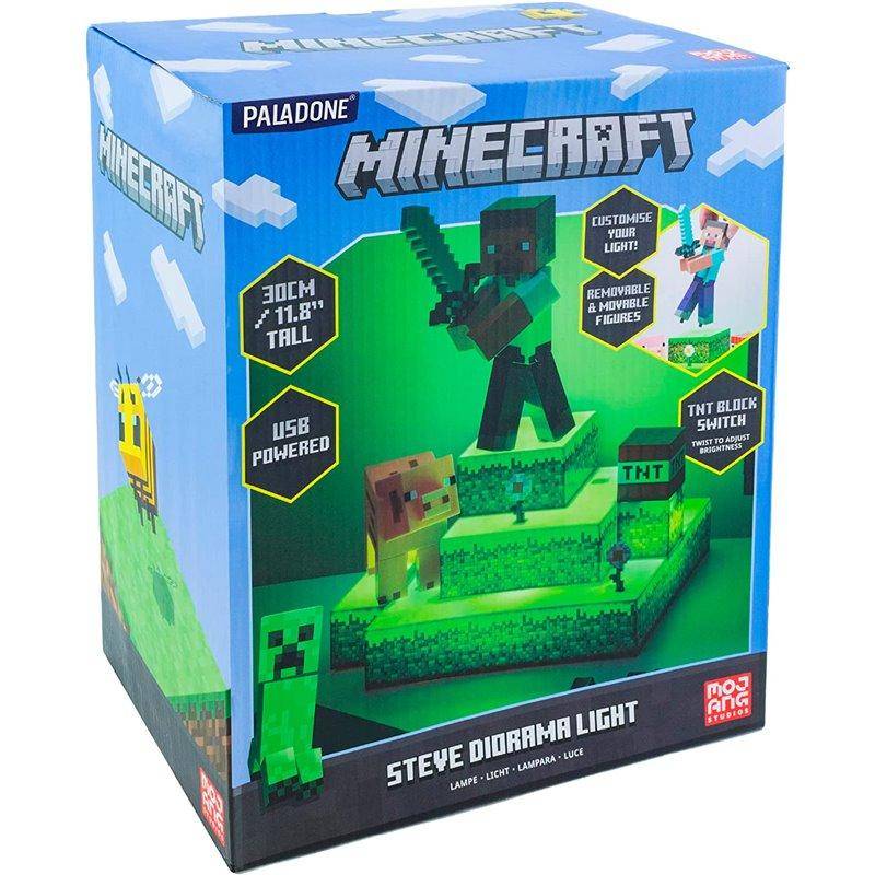 Minecraft - Diorama Lampe Steve - 30 cm