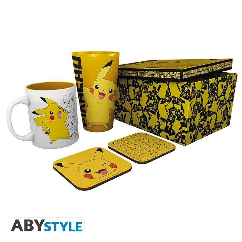 Pokémon - Geschenkset Pikachu - Glas, Tasse & Untersetzer