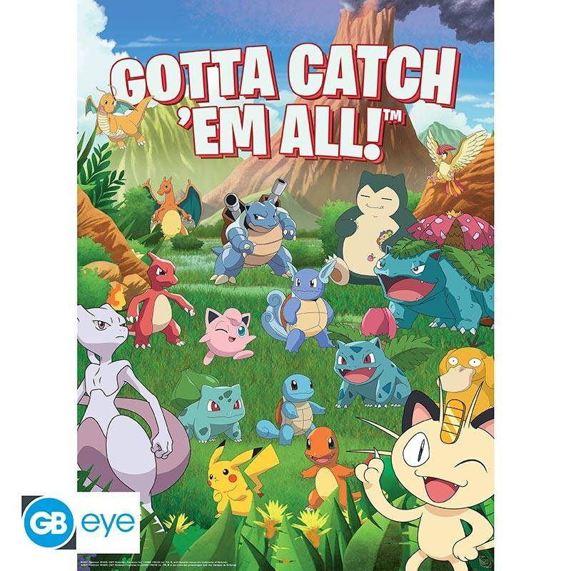 Pokémon - Poster Set Kanto - 52 x 38 cm