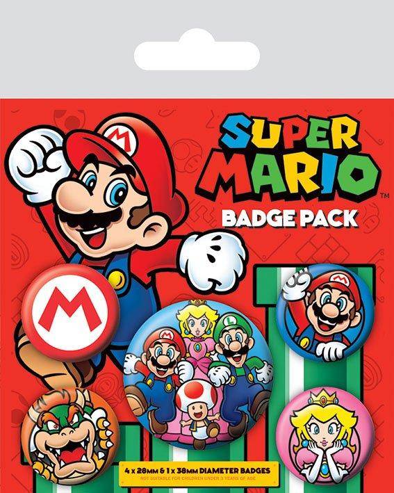 Super Mario - Anstecker Set Charaktere