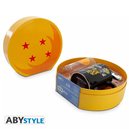 Dragon Ball - Geschenkset Vier Sterne - Tasse, Glas & Schlüsselanhänger
