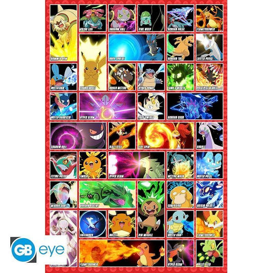 Pokémon - Poster Attacken - 91,5 x 61 cm
