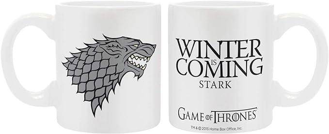 Game of Thrones - Geschenkset Haus Stark - Glas, Schlüsselanhänger & Tasse