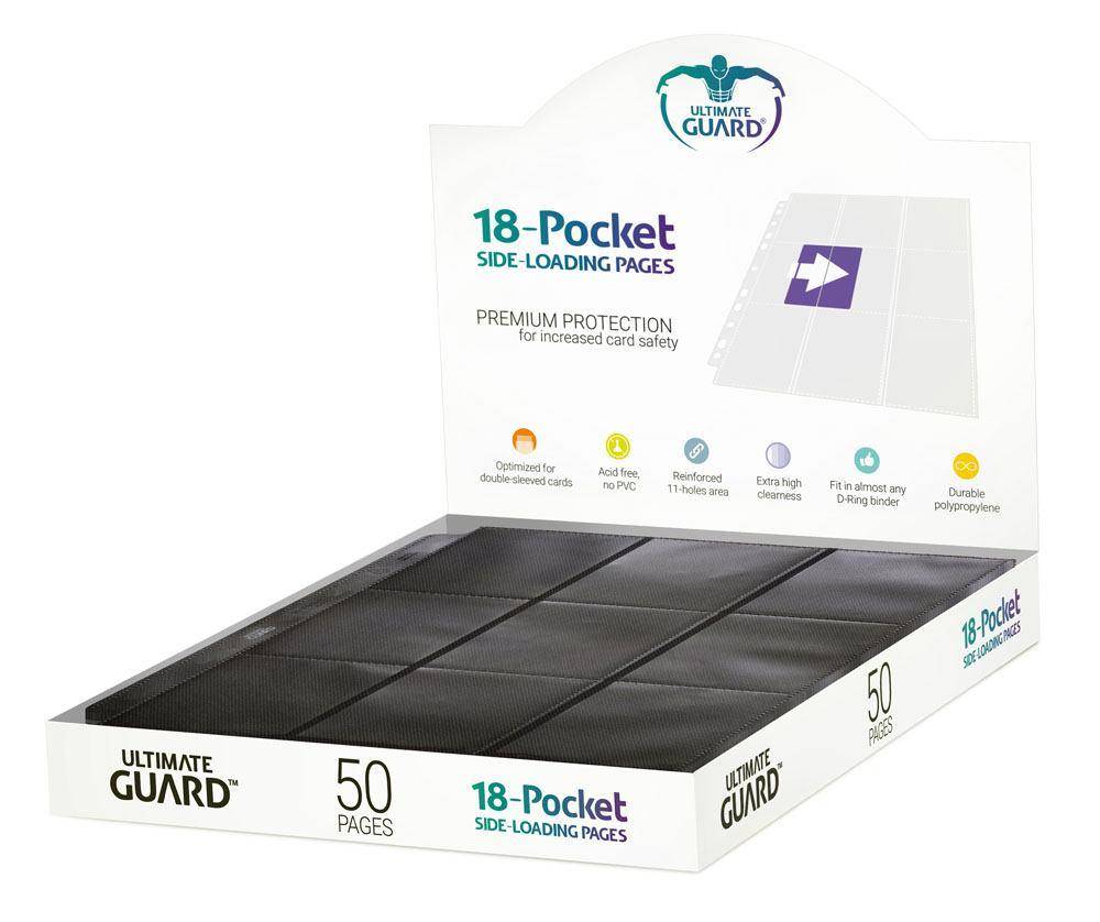 Ultimate Guard - Kartenseiten 18 Taschen Seiteneinschub - Schwarz (50)
