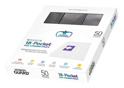 Ultimate Guard - Kartenseiten 18 Taschen Seiteneinschub - Schwarz (50)