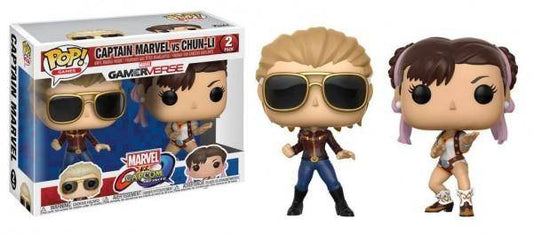 Marvel - POP! 2er-Pack Captain Marvel vs. Chun-Li