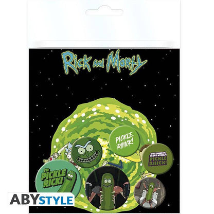 Rick and Morty - Button Set Pickle Rick