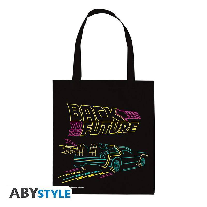 Zurück in die Zukunft - Baumwolltasche DeLorean - 37 x 42 cm