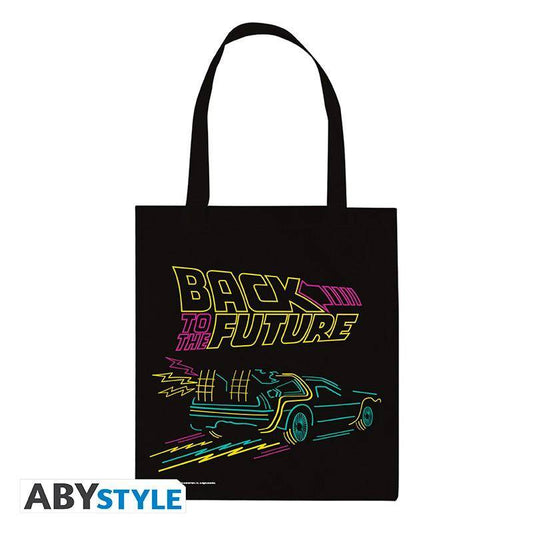 Zurück in die Zukunft - Baumwolltasche DeLorean - 37 x 42 cm