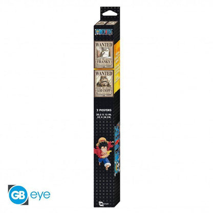 One Piece - Poster Doppelpack Wanted Lysop & Franky - 52 x 38 cm