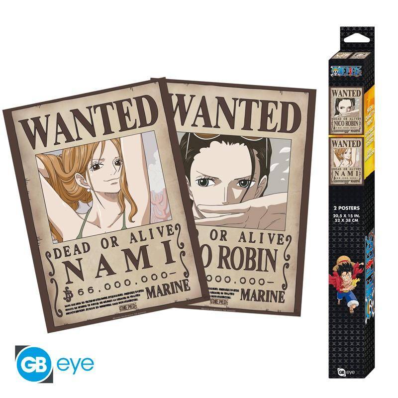 One Piece - Poster Doppelpack Wanted Nami & Robin - 52 x 38 cm