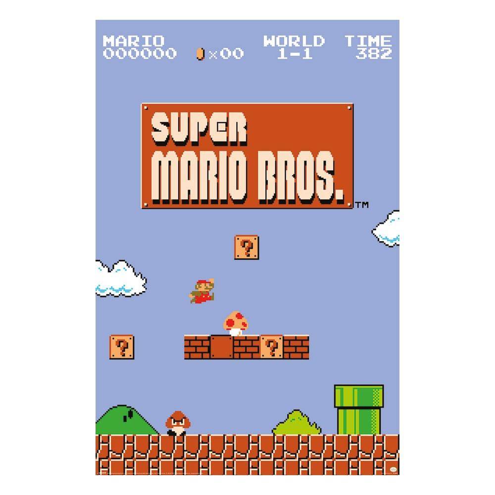 Super Mario - Poster Welt 1-1 - 91,5 x 61 cm