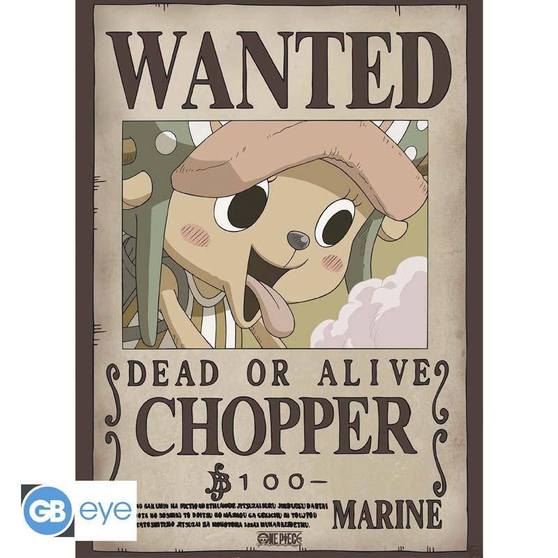 One Piece - Poster Doppelpack Wanted Chopper & Brook - 52 x 38 cm