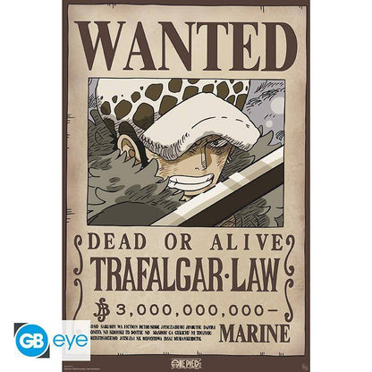 One Piece - Poster Wanted Trafalgar Law Wano - 91,5 x 61 cm