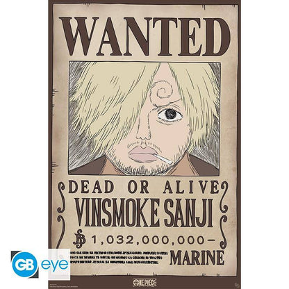 One Piece - Poster Wanted Sanji Wano - 91,5 x 61 cm