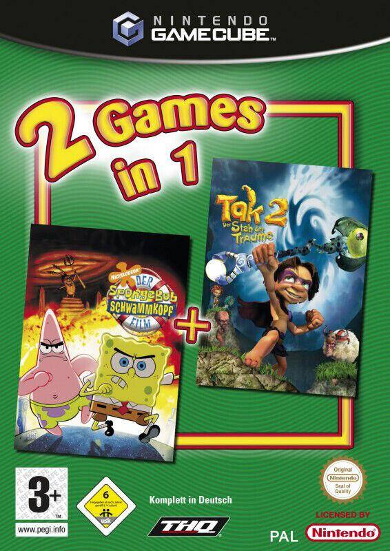 GC - 2 Games In 1 Der Spongebob Schwammkopf Film + Tak 2 Der Stab Der Träume (Gebraucht)